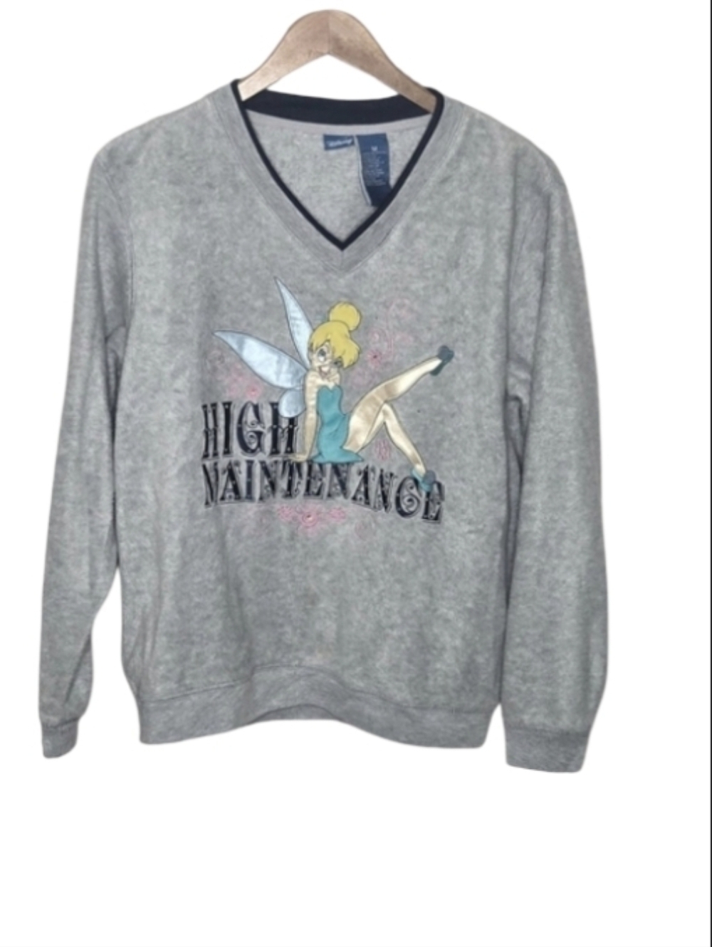 VTG Y2K Disney Tinkerbell High Maintence Pullover Sweatshirt